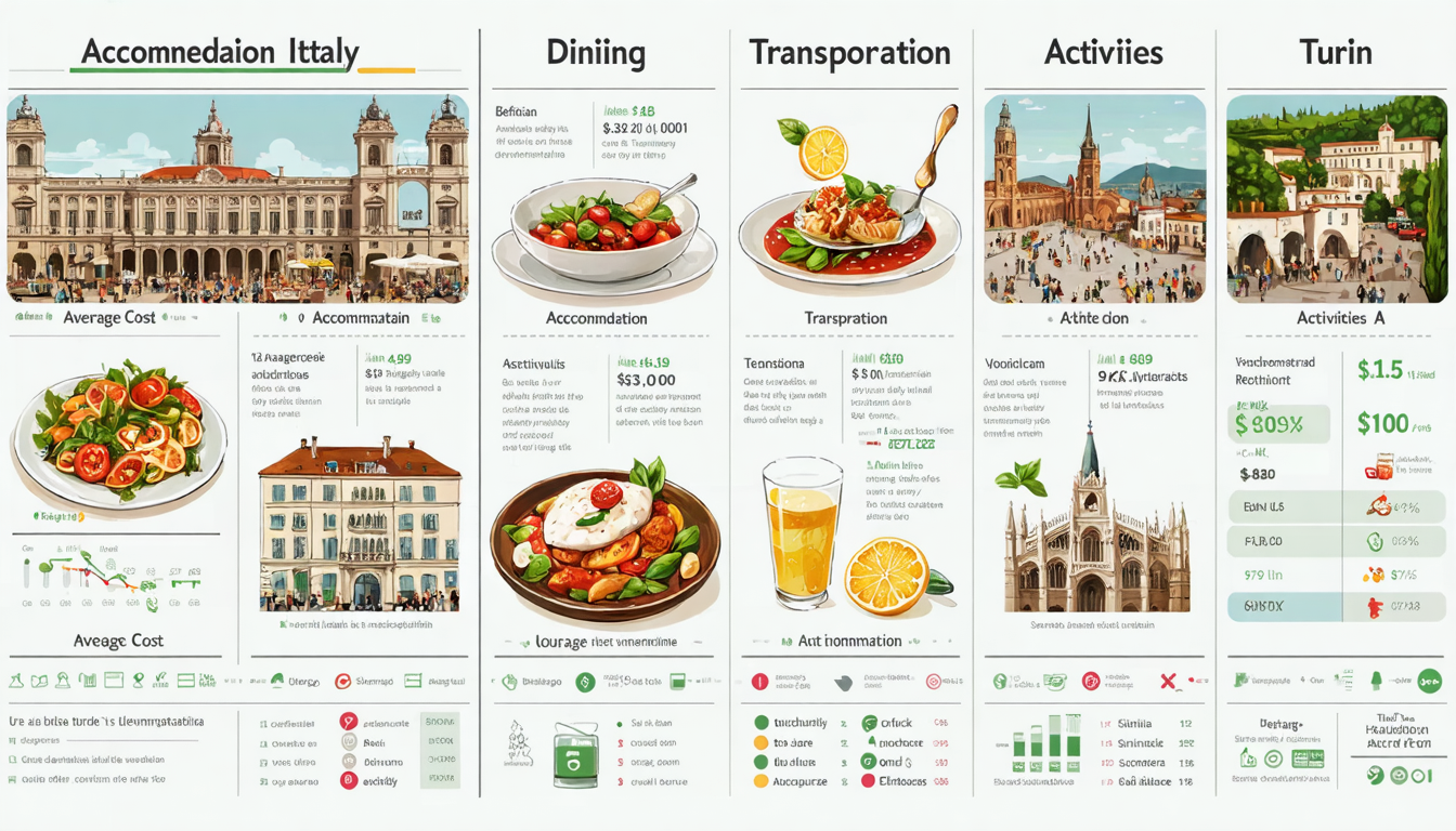 découvrez le budget à prévoir pour votre voyage à turin. consultez nos estimations des coûts moyens pour l'hébergement, la restauration, les transports et les activités, afin de planifier un séjour inoubliable sans surprise financière.