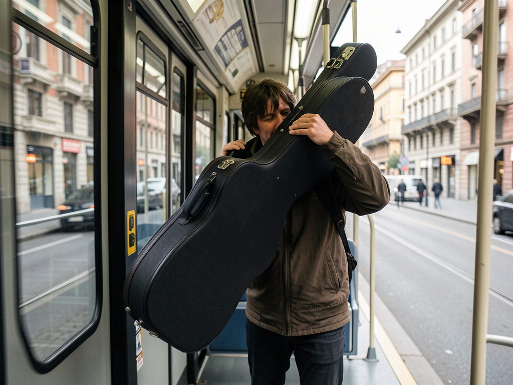 Transporter un instrument de musique en tram et bus à Turin : règles à connaître
